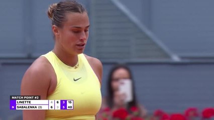Madrid - Sabalenka reprend sa marche en avant en battant Linette