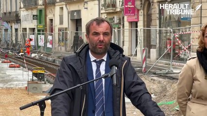 Tramway L5 première soudure, Prise de parole Julie Frêche et Michaël Delafosse