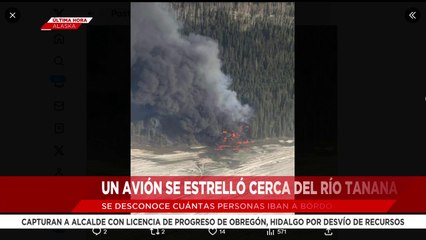 ¡última Hora! Un avión se estrelló cerca del río Tanana