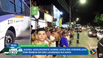 Adolescente morre após ser atropelado por ônibus no Grande Recife