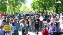 Manifestazioni pro-Palestina, migliaia nelle strade di Madrid e Parigi
