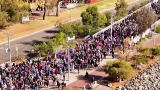 Teachers abandon WA's public schools for half-day strike in pay and conditions dispute