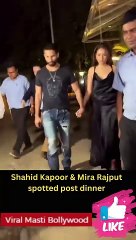 Shahid Kapoor and Mira Rajput were spotted post dinner in Mumbai Viral Masti Bollywood
