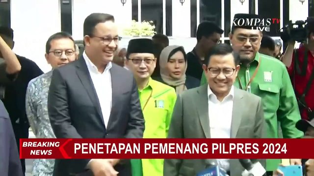 Anies-Muhaimin Tiba di KPU, Hadiri Penetapan Prabowo-Gibran sebagai Presiden dan Wapres Terpilih