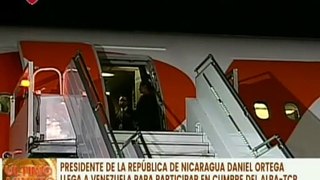 Presidente de Nicaragua Daniel Ortega llega a Venezuela para participar en la Cumbre del ALBA-TCP