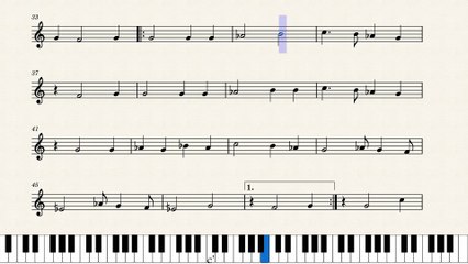 النوتة الموسيقية ,,,,لمقطع الغناء,,,,التفتّت لقيتها هي,,,,,,,تدوين ماهر الغمرى