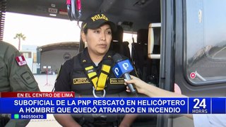 Conoce a la policía rescatista que salvó a hombre atrapado en incendio en el Cercado de Lima