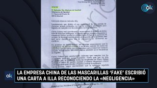 La empresa china de las mascarillas ‘fake’ escribió una carta a Illa reconociendo la «negligencia»