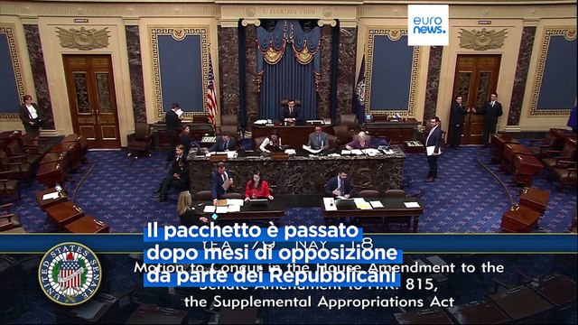 Senato Usa approva pacchetto da 95 miliardi per Ucraina e Israele, Biden: armi a Kiev in settimana