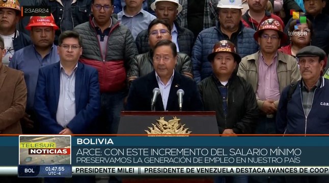 Gobierno de Bolivia y Central Obrera acuerdan reajuste salarial 2024