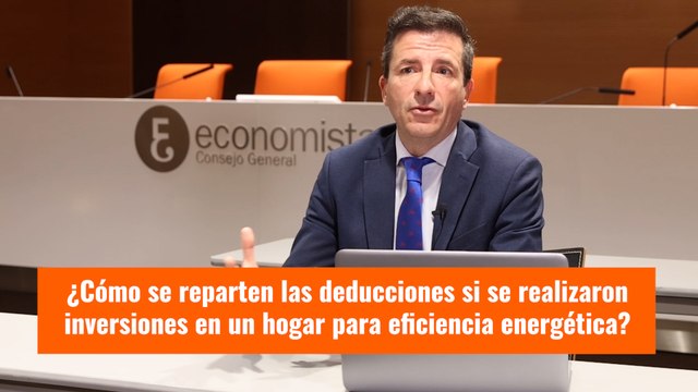 ¿Cómo se reparten las deducciones si se realizó inversiones en un hogar para eficiencia energética?