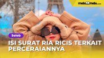Lengkap, Isi Surat Ria Ricis Terkait Perceraiannya dengan Teuku Ryan