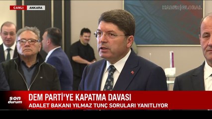 Adalet Bakanı Tunç: DEM Parti aynı yolu izlerse aynı muameleyle karşılaşır