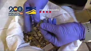 Desmantelado en la provincia de Toledo el mayor taller de fabricación de monedas falsas de 2 euros en Europa