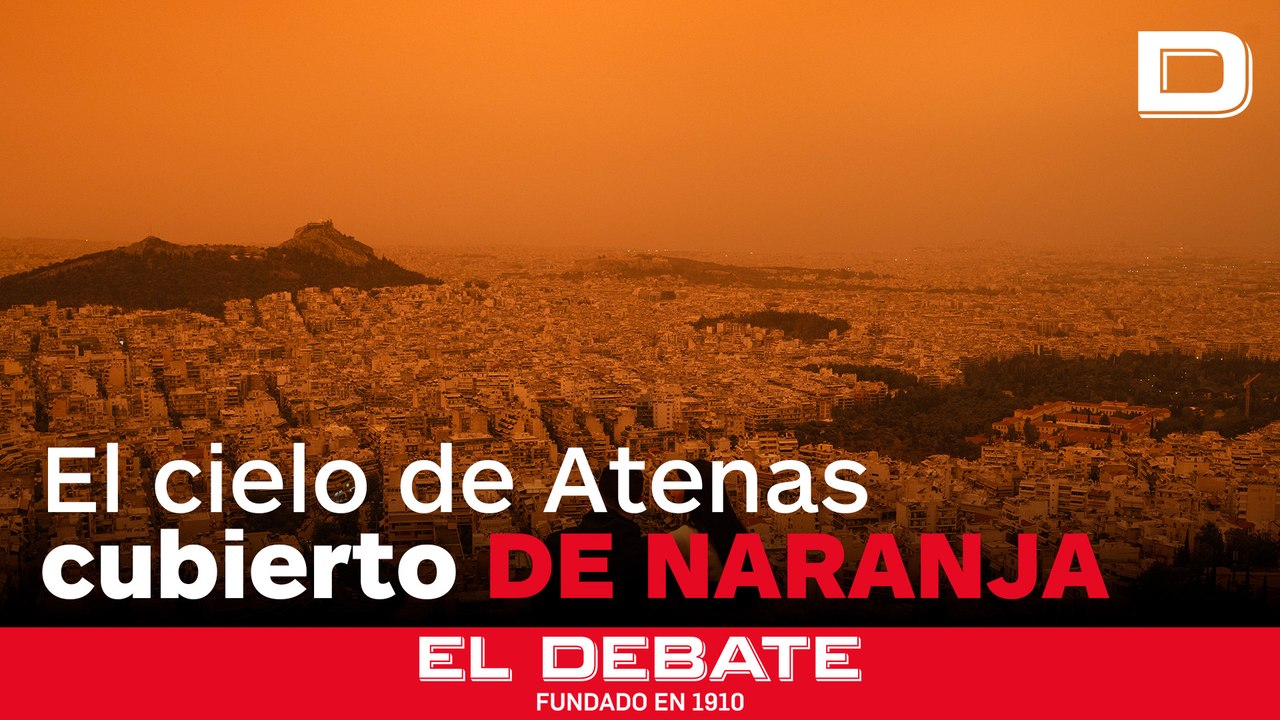 Atenas se tiñe de naranja por una nube de polvo del Sáhara