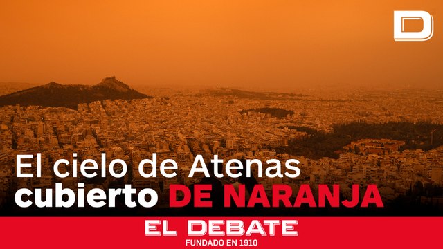 Atenas se tiñe de naranja por una nube de polvo del Sáhara