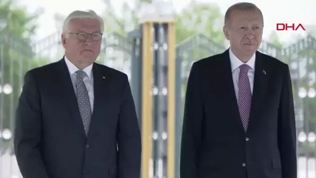 Cumhurbaşkanı Erdoğan, Almanya Cumhurbaşkanı Steinmeier'i resmi törenle karşıladı