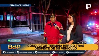 Miniván se despista en la avenida Javier Parado y deja un herido