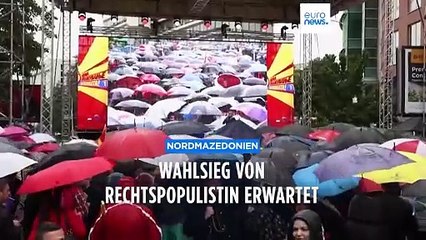 "Wieder stolz sein": Gewinnt Rechtspopulistin Präsidentschaftswahl in Nordmazedonien?