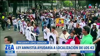 Ley de Amnistía ayudaría a la localización de los 43 de Ayotzinapa: López Obrador