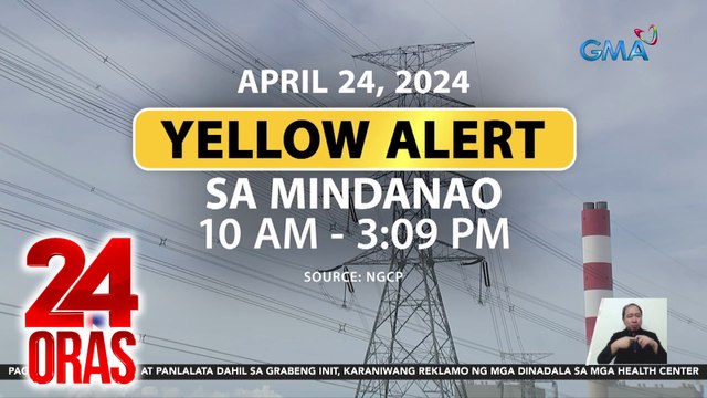 Mindanao grid, nag-yellow alert sa unang pagkakataon ngayong tag-init | 24 Oras