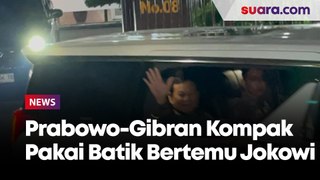 Berangkat Bareng dari Rumah Dinas, Prabowo-Gibran Kompak Pakai Batik Bertemu Jokowi ke Istana Negara