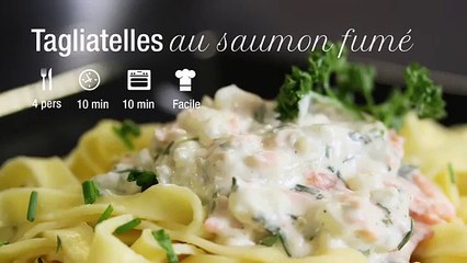 Recette des tagliatelles au saumon