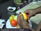 Recette de chef : oranges caramélisées au sorbet d'agrumes