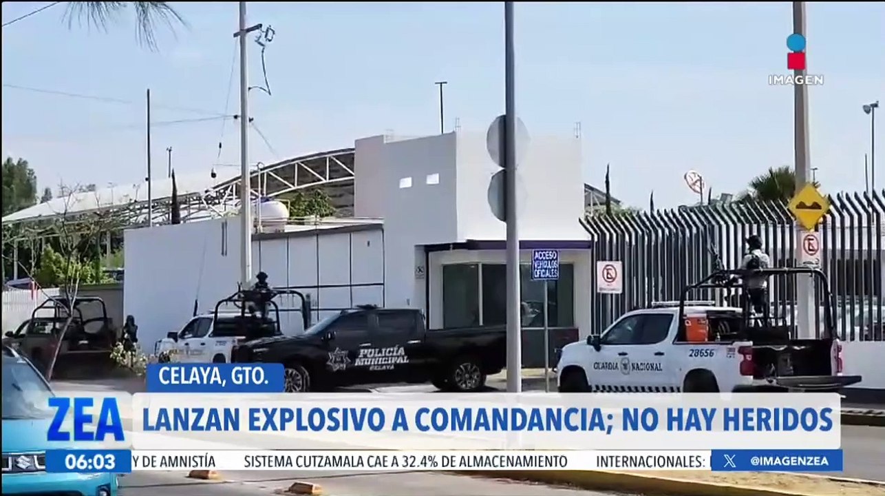 Lanzan explosivo a comandancia municipal de Cel...