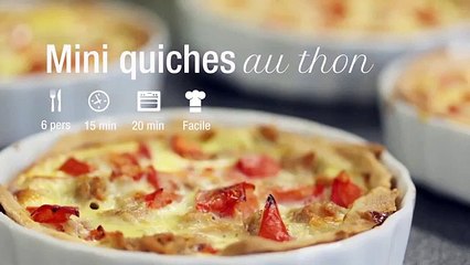 Recette de mini quiche au thon