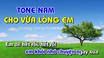 09.Cho Vừa Lòng Em Karaoke nhạc sống Tone Nam