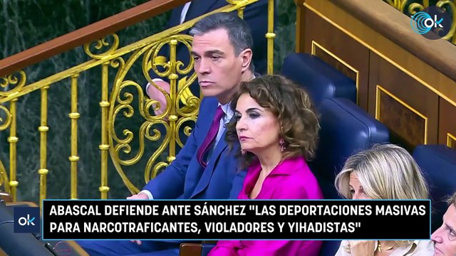 Abascal defiende ante Sánchez las deportaciones masivas para narcotraficantes, violadores y yihadistas