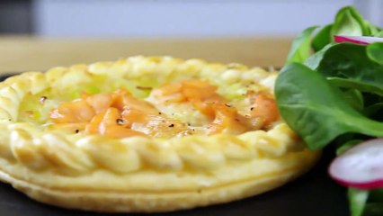 Tarte saumon fumé et poireaux