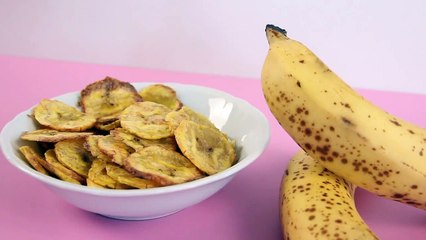 Chips de bananes plantain au four