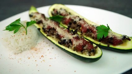 Courgettes farcies légères