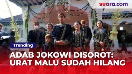 Adab Jokowi Kasih Penghargaan Buat Gibran dan Bobby Nasution Disorot: Urat Malu Sudah Hilang