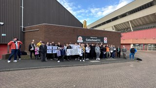 “We’ll back them whatever”: Gateshead fans show solidarity with their club