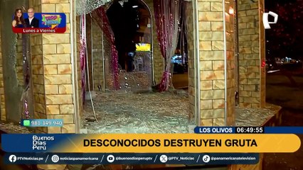 Desconocidos destruyen gruta con imagen religiosa en Los Olivos