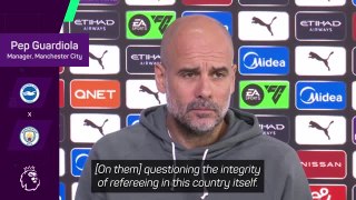 Guardiola 'completely disagrees' with Nottingham Forest's referee criticism