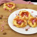 Mini galettes pommes et pralines roses