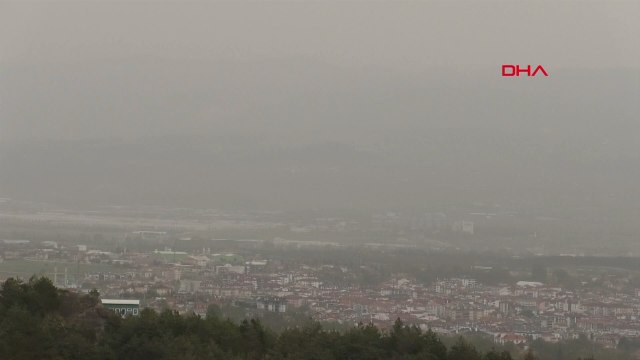 Bolu’da gökyüzünü toz bulutu kapladı