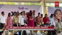 Así fue la visita de Xóchitl Gálvez a Chiapas, donde habló de la inseguridad del estado