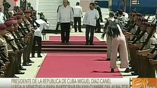 Presidente de Cuba, Miguel Díaz-Canel arriba a Venezuela para participar en la Cumbre del ALBA-TCP