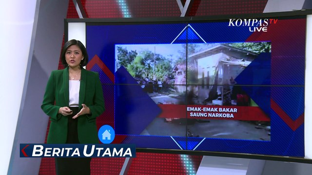 Viral! Aksi Emak-Emak di Karawang Bakar Saung Diduga Tempat Transaksi Narkoba