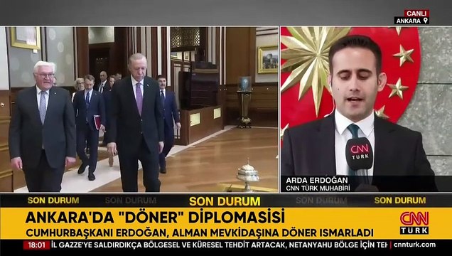 Ankara'da döner diplomasisi… Erdoğan, Alman mevkidaşına döner ısmarladı