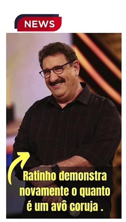 Ratinho demonstra novamente o quanto é um avô coruja .