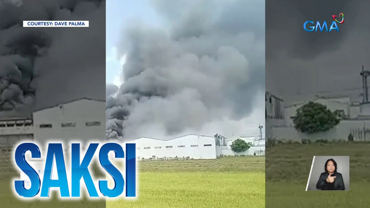 Sunog sa gusali ng isang home and construction supplier, kalahating araw nang inaapula | Saksi