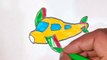 How to draw A for Airplane _ Learn drawing and coloring for kids _ drawing tutorial step by step
