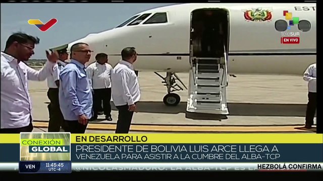 Pdte. de Bolivia Luis Arce llega a Venezuela para la Cumbre XXIII ALBA-TCP