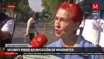 Vecinos de la Colonia Juárez protestan para la reubicación de migrantes en CdMx